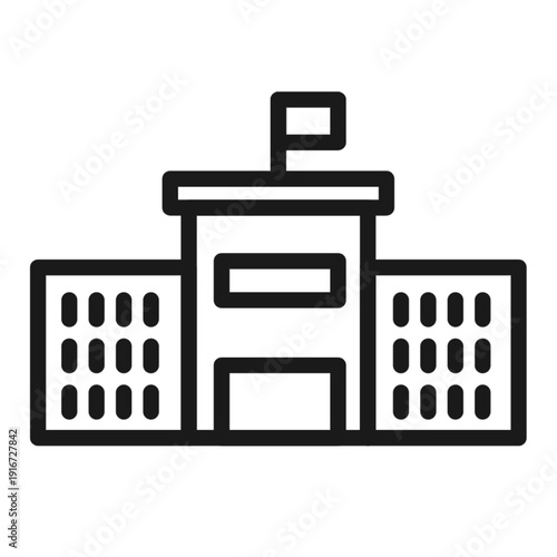 building vector sketch icon