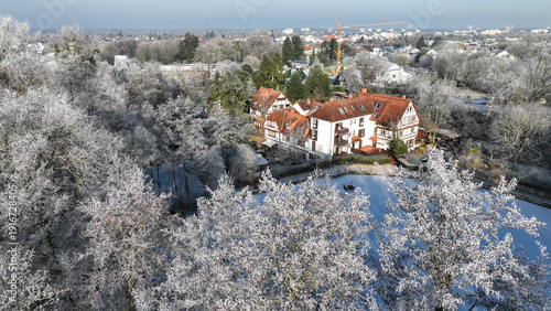 Agricultural mill estate with pond just outside Frankfurt