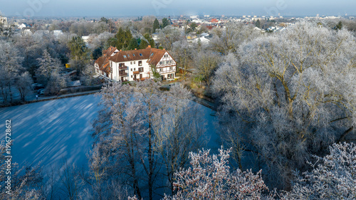 Agricultural mill estate with pond just outside Frankfurt