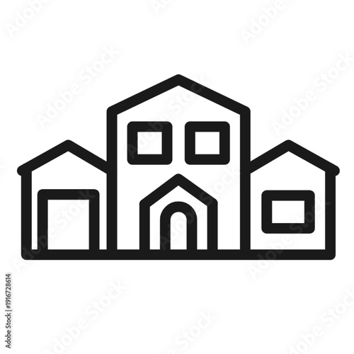 building vector sketch icon