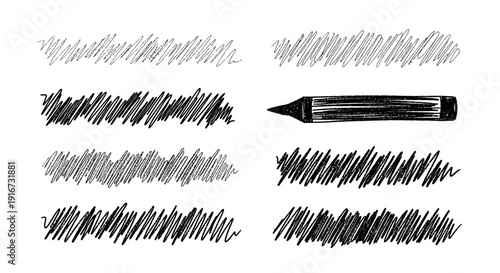 Graphic artist draws various shades with a marker on paper