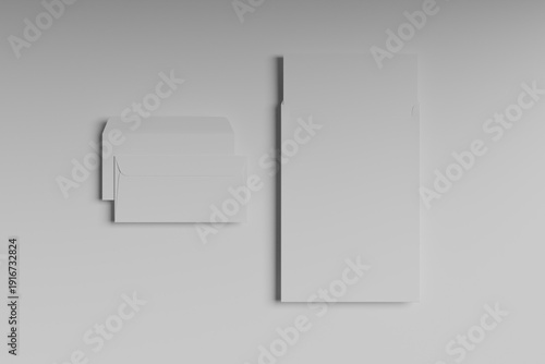 Letterhead and Envelope Mockup Set for Branding Presentation