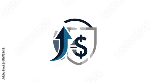 Dollar Sign Shield Protection Security Finance.