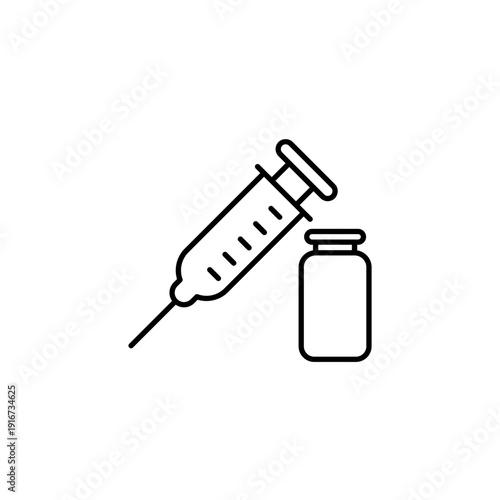 vaccination vector icon. flat sign for mobile concept and web design. Symbol, logo illustration. Vector graphics