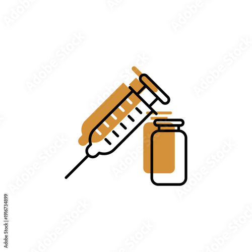 vaccination vector icon. flat sign for mobile concept and web design. Symbol, logo illustration. Vector graphics