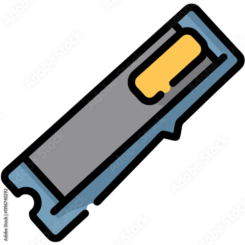 M.2 SSD Computer Memory Vector Illustration Flat Design Icon for Digital Storage and PC Hardware