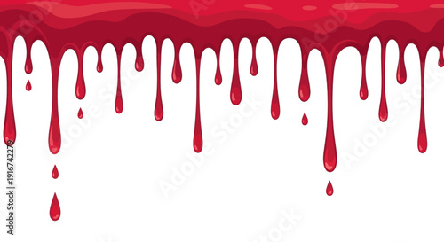 Red liquid dripping from the top edge in a digital artwork inspired by Mix