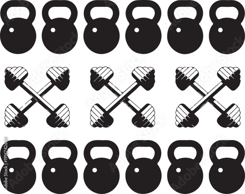kettlebells and dumbbells for fitness and exercise