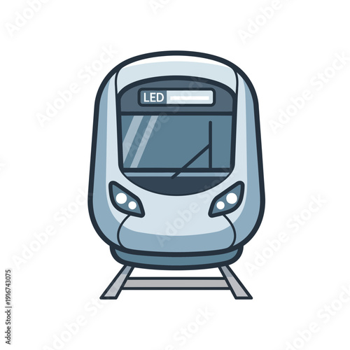 Modern Train Front View