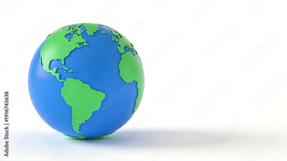 Fototapeta premium Globe model of Earth for global climate monitoring, environmental data visualization, and ecological research.