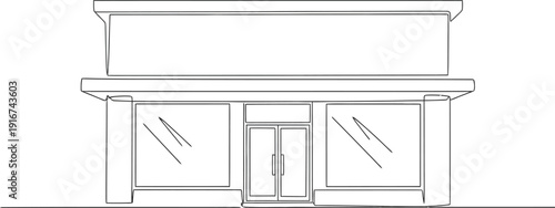 Modern Architectural Illustration of a Two-Story Contemporary House with Balcony.
