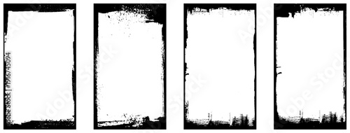 Vector grunge overlay. Hand drawn abstract frame set. Ink brush strokes mess. Design for poster, invitation, gift card, coupon, book cover. Banner