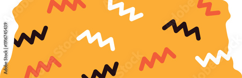 Ripped decorative patch. Scotch piece with color pattern