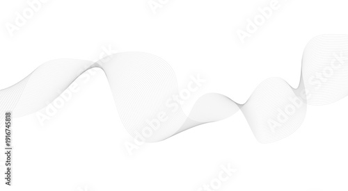 Modern abstract glowing wave lines. Smooth curved Dynamic flowing wave lines design element. Futuristic technology.