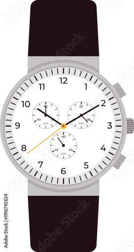 Chronometer color icon. Round wrist watch face