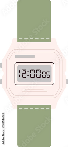 Electronic watch. Hand timer display cartoon icon