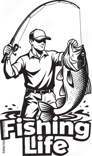 fisherman with fishing rod