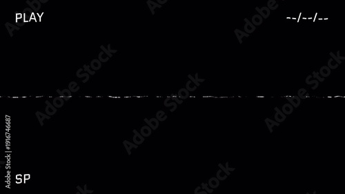 Wallpaper Mural VHS tape "PLAY " Distorted Signal. 4K animation Alpha channel Torontodigital.ca