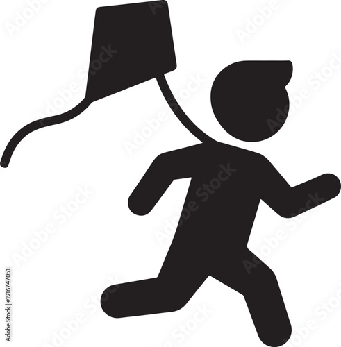 Wallpaper Mural Running man silhouette vector illustration of a person in action Torontodigital.ca