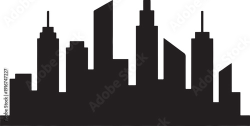 Wallpaper Mural New York City skyline silhouette vector illustration Torontodigital.ca