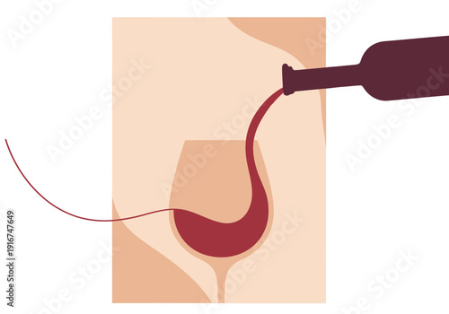 Stylish social media template featuring wine pouring into a glass, celebrating National Wine Drink Day 2026. Modern design, perfect for promotional posts.