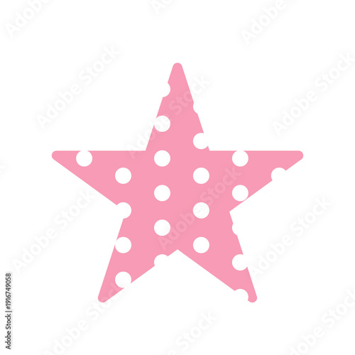 Set y2k polka Dot star frame and buttons