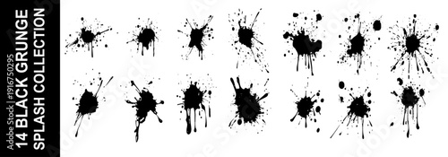 Ink stain paint set.