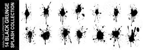 Ink stain paint set.