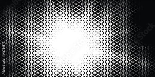 Seamless halftone triangle pattern. Random vector noise texture