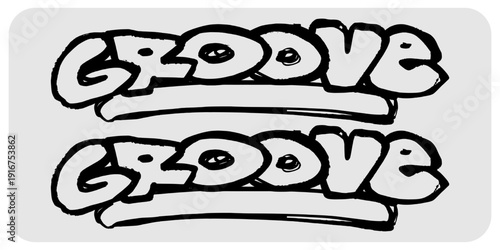 Fotografía Groove Graffiti Tag Lettering