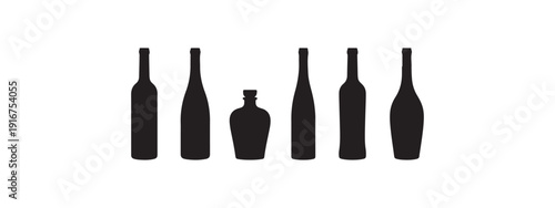 Set of kitchen knives and cutlery silhouettes in black vector style for restaurant and bar design