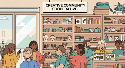 Creative Community Cooperative Store Front Interior