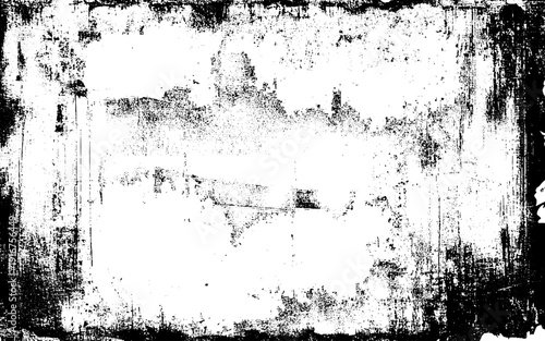 Wallpaper Mural Abstract vector texture background. Black and white pattern of spots, cracks, dots, chips. Grunge background of black and white. Abstract monochrome vintage surface. Torontodigital.ca