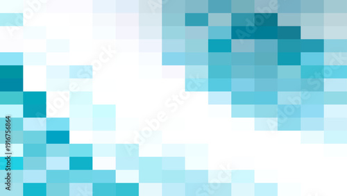 Vector Abstract geometric mosaic of blue and turquoise squares, creating a modern digital art pattern, ideal for website backgrounds and design projects. Design