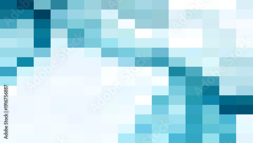 Vector Abstract digital mosaic composed of blue squares, representing technology, data, innovation, and futuristic design concepts Design