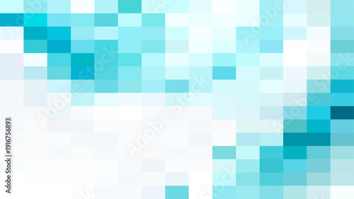 Vector Abstract mosaic background in shades of cyan and azure, creating a modern, minimalist design with a pixelated effect, perfect for digital projects and graphic assets Design