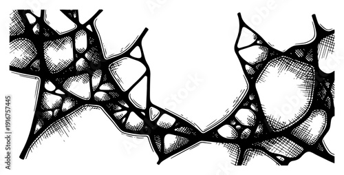 Abstract torn mesh or spider web texture with irregular holes