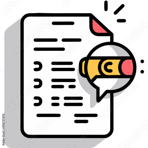 Official Report and Feedback Vector Illustration with Megaphone Icon for Business Communication, Compliance, and Whistleblower System