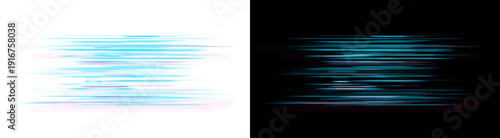 Photos PNG image of Abstract vibrant cyan and magenta light streaks representing high s