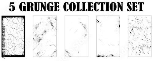 Grunge Texture Bundle, Halftone, Splatter, Crack and Distressed Wall Overlays