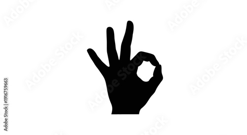 Hand Making OK Gesture, Expressing Approval and Positivity on Isolated White Background