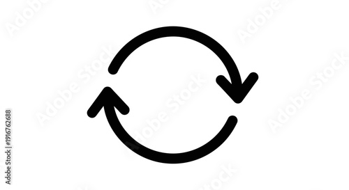 Refresh Sync Icon – Circular Arrows Update Reload Symbol