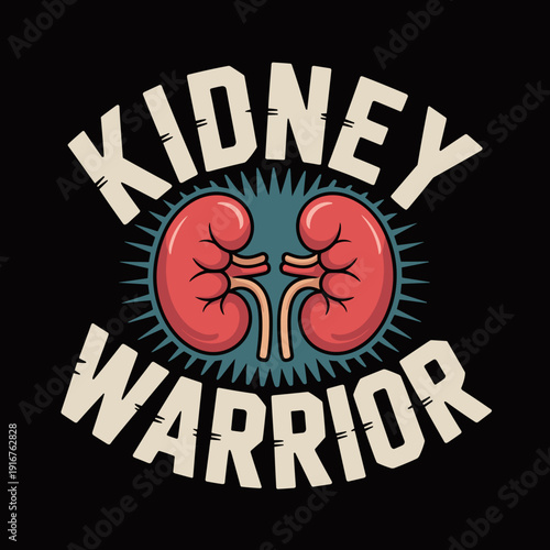 Kidney Warrior Awareness Design – Chronic Illness Support Graphic