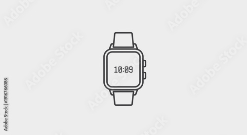 Simple Digital Watch Illustration Design Element.