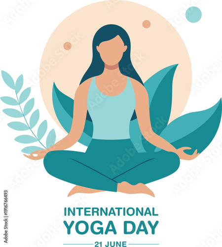 International yoga day celebrating mindfulness and inner peace through yoga practice