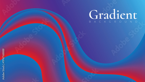 Abstract gradient 4K background vector with flowing red and blue wave layers and vibrant purple to cyan blend. Modern fluid backdrop design for presentation, banner, cover and digital wallpaper.