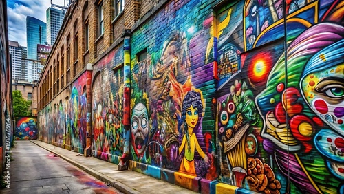 Graffiti Wall Urban Art Background