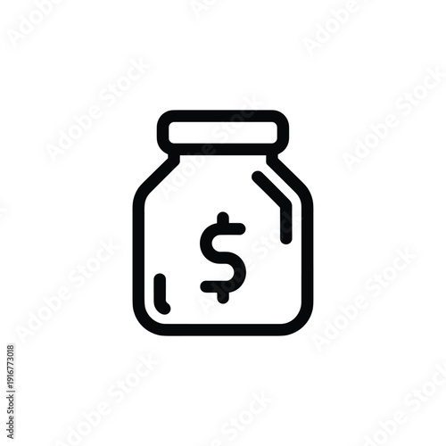 Bottle of medicine and money in a glass jar isolated on white background