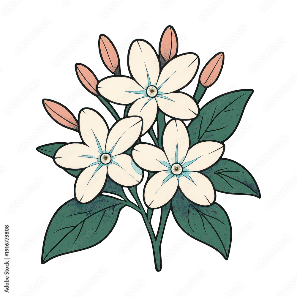 Fototapeta premium PNG Elegant floral vintage illustration