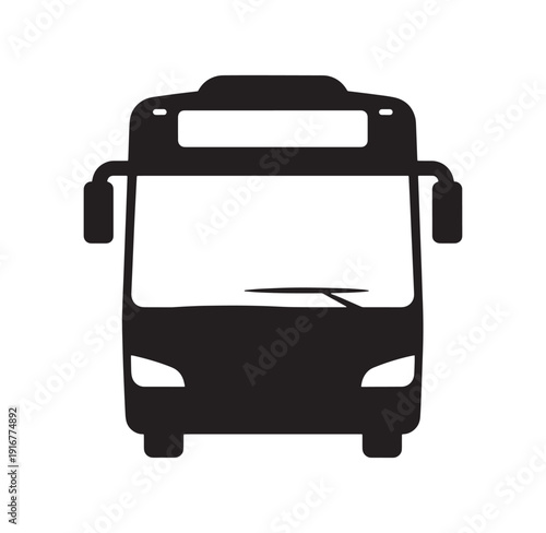 front view of a large public transportation vehicle  bus